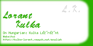 lorant kulka business card